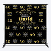 Lofaris Black Aged To Perfection 40 Custom Birthday Backdrop